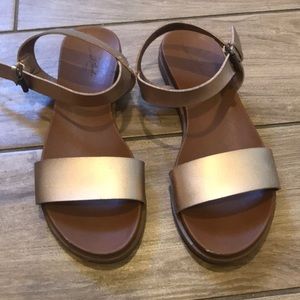 Girls Rose Gold Sandals